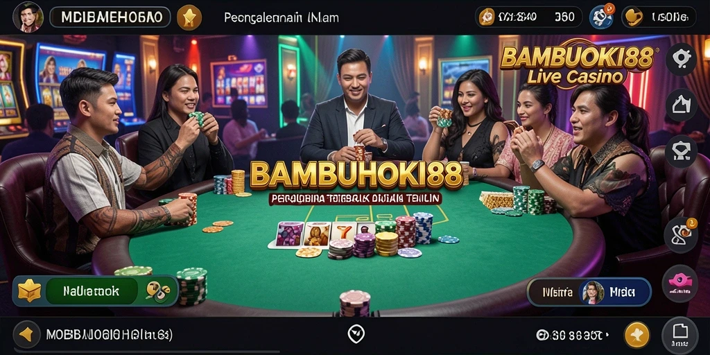 Tampilan gameplay menarik dalam Live Casino BAMBUHOKI88.
