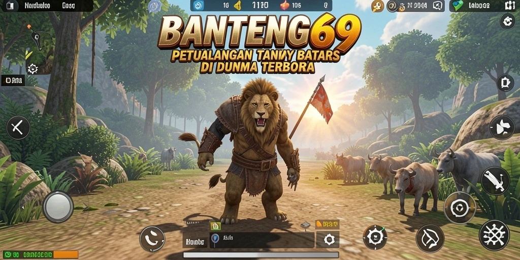 Tampilan gameplay Open World yang menakjubkan dalam BANTENG69.