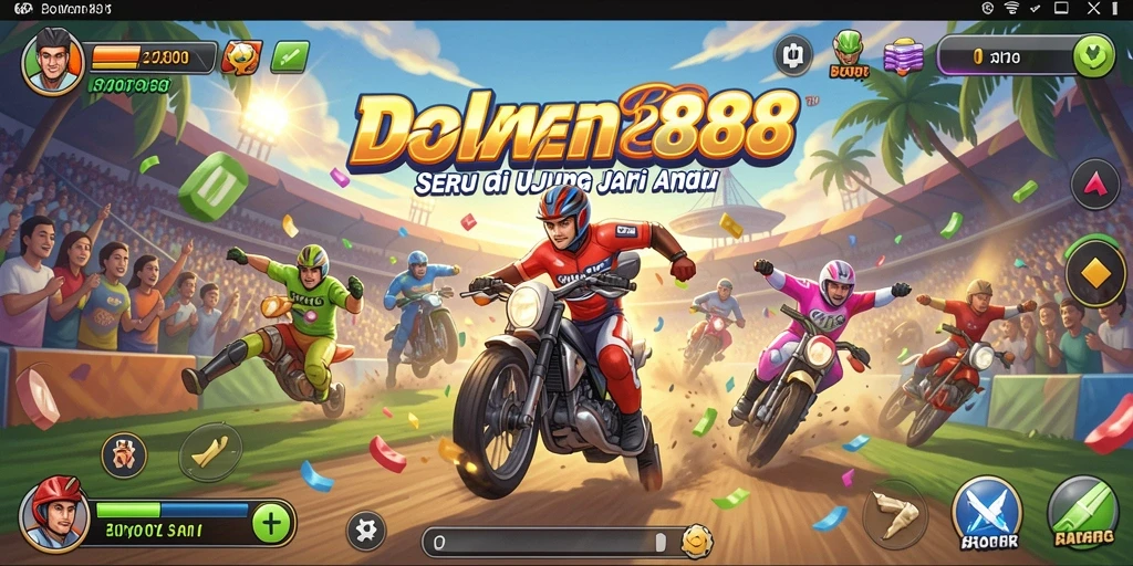 Tangkapan layar DOWER88 menampilkan aksi balapan yang mendebarkan dan grafis yang menarik.