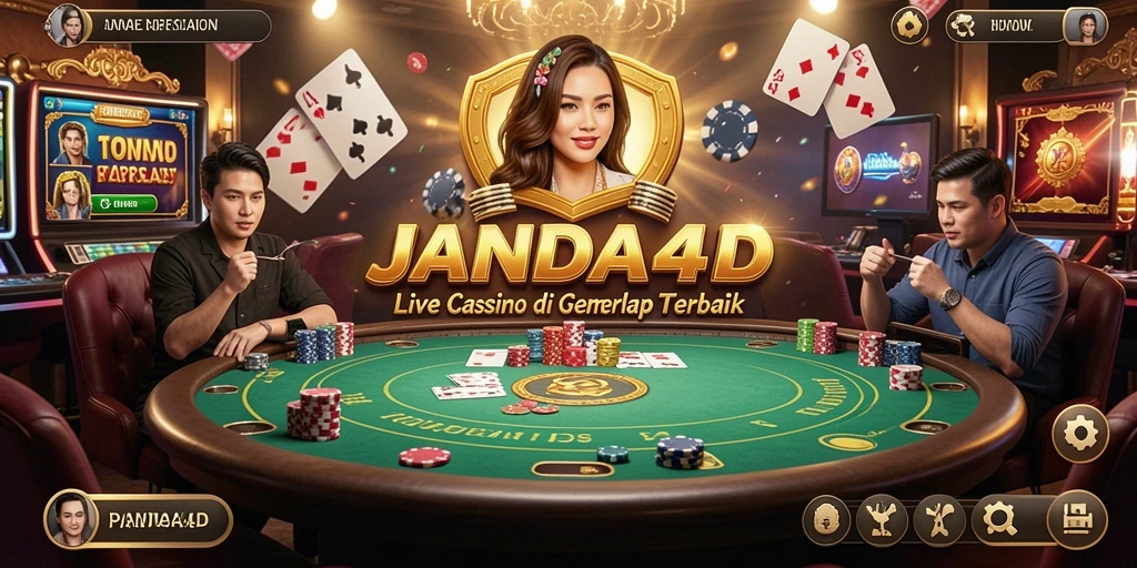 Tampilan menarik gameplay Live Casino di JANDA4D