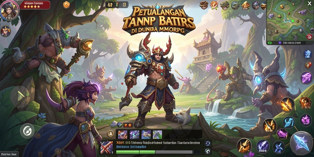 Screenshot gameplay X88 yang menampilkan pertarungan seru di dunia MMORPG.
